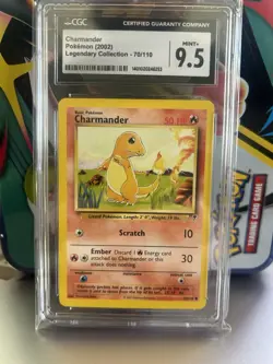 Pokemon Vintage Charmander (2002) CGC Mint+ 9.5 Legendary Collection! 70/110 - Image 1