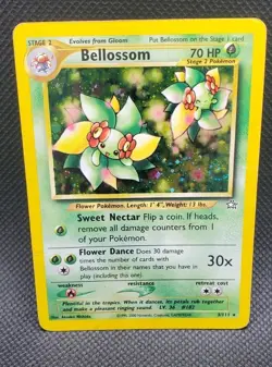 Pokemon Vintage Neo Genesis Bellossom Holo Rare English #3/111 70 w/SWIRL MP - Image 1