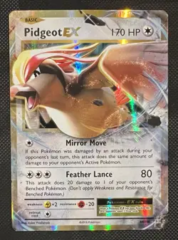 2016 Pokemon Pidgeot EX 64/108 XY Evolutions LP - Image 1
