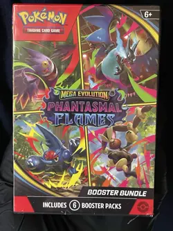 Pokemon Mega Evolution Phantasmal Flames Booster Bundle Box English 2025 - Image 1