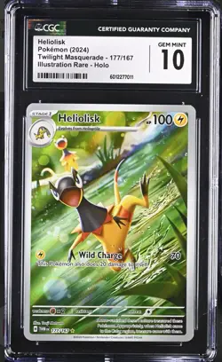 ‼Pokemon Heliolisk 177/167: Twilight Masquerade Holo GRADE 10! SHOOT OFFER!💨 - Image 1