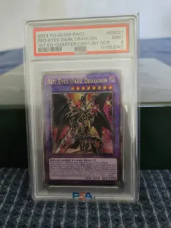 Konami Yu-Gi-Oh! TCG Red-Eyes Dark Dragoon RA02-EN021 1st Ed QCSR PSA 9 - Image 1