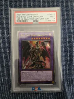 Konami Yu-Gi-Oh! TCG Red-Eyes Dark Dragoon RA02-EN021 1st Ed QCSR PSA 9 - Image 3