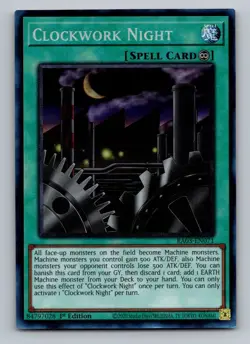 Clockwork Night (PCR) RA03-EN071 Quarter Century Bonanza Yu-Gi-Oh NM - Image 1