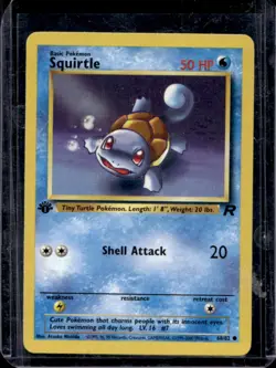 2000 Pokemon Team Rocket First Edition Squirtle #68/82 - Image 1