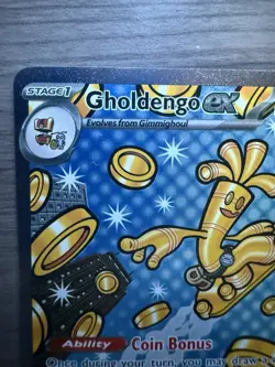 Pokemon Gholdengo ex Special Illustration Rare SV Prismatic 164/131 Holo English - Image 2