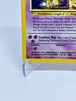 Alakazam 001/102 Pokemon Base Set Holo Moderately Played Unlimited Edition - Image 4