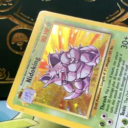 Nidoking 11/102 Base Set Unlimited Rare Pokemon TCG Holo HP DMG - Image 3