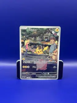 Pikachu IR 173/165 Scarlet & Violet 151 Illustration Rare Holo Full Art Pokemon - Image 1