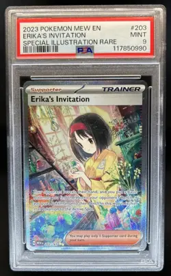 2023 Pokemon SV 151 Erika's Invitation #203/165 PSA 9 - Image 1