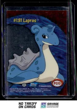 2000 Pokemon Topps TV Animation Clear Lapras #PC10 - Image 2
