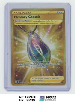 2020 Pokemon Sword & Shield Vivid Voltage Secret Full Art Memory Capsule - Image 1