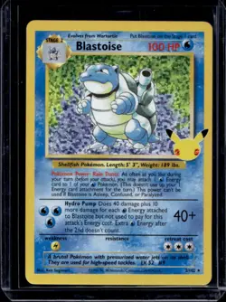 2021 Pokemon SWSH Celebrations Blastoise Classic Collection #2/102 - Image 1