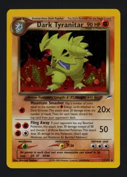 Dark Tyranitar 11/105 Neo Destiny Unlimited Holofoil Rare Pokemon TCG - Image 1
