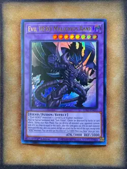Yugioh Evil HERO Malicious Bane LDS3-EN033 Ultra Rare 1st Ed GOLD NM - Image 1