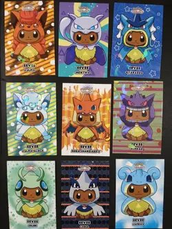 Pokemon Let's Go Eevee Database Set Eevee Poncho Cracked Ice 9 Cards Peru - Image 1