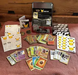 Pokemon Trading Card Game W/ Metal Lunch Box •• See Description - Image 1