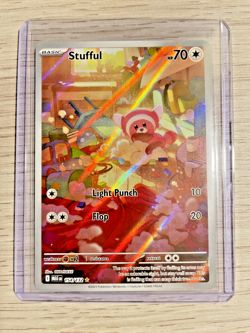 Pokemon Card Stufful 154/132 Mega Evolution Holo Gold Star 2025 - Image 3