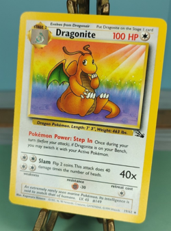 Pokemon Dragonite Fossil Card 19/62 Regular Rare, Non-Holo Trading Card TCG - Image 2