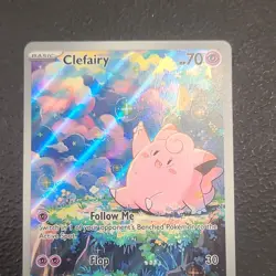 Pokemon TCG Clefairy Basic Holo Card 70 HP Psychic Type English Standard Size - Image 1