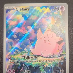 Pokemon TCG Clefairy Basic Holo Card 70 HP Psychic Type English Standard Size - Image 3