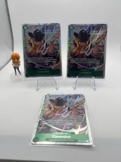 Bandai One Piece Card Game EB01 Foil Super Rare Cavendish EB01-012 x3 - Image 1