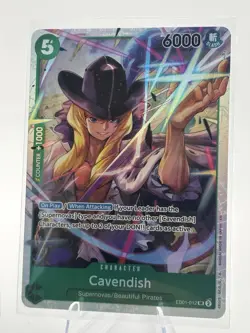 Bandai One Piece Card Game EB01 Foil Super Rare Cavendish EB01-012 x3 - Image 3