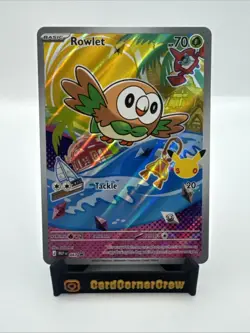 Pokemon Card Rowlet MEP 043 First Partner Illustration Promo 30th Anniversary NM - Image 1