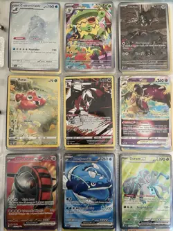 LOT 162 Pokemon Cards Holo Full Art Durant Iron Treads Ex Ludicolo Mew Lucario V - Image 1