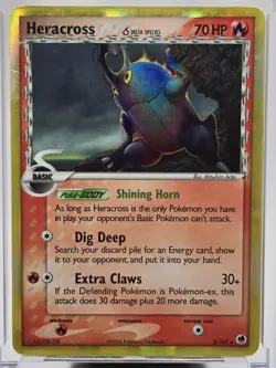 Heracross 3/101 Delta Species EX Dragon Frontiers Holo Pokemon Card MP - Image 2