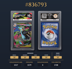 Mega Charizard X Ex 109/094 Pokemon Card Ace Grade 10 Gem Mint PERFECT SUBGRADES - Image 2