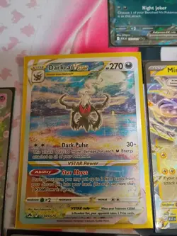 Full Art Darkrai Vstar And Full Art Ambipom Along With 5 Other Pokemon Cards - Image 2