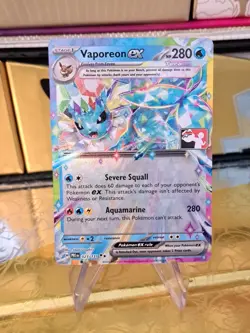 Vaporeon Ex Pokemon Prize Pack Series 7 Promo Pokemon Card NM/LP Stamp - Image 1