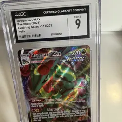 Pokemon Evolving Skies Rayquaza Vmax 111/203 CGC 9. - Image 3