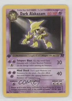 Dark Alakazam 1st Ed. Pokemon Team Rocket #18 2000 - Image 1
