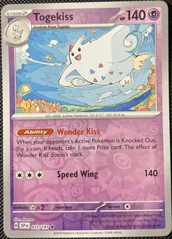 Togekiss 072/191 Sv08: Surging Sparks Reverse Holo - Pokemon Card - Image 1