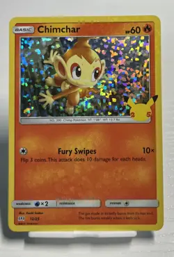 Pokemon TCG Chimchar 12/25 Holo Card 25th Anniversary McDonalds Promo 2021 NM/M - Image 1