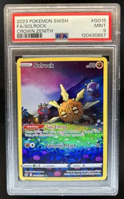 2023 Pokemon SWSH Crown Zenith Solrock Galarian Gallery #GG15/GG70 PSA 9 - Image 1