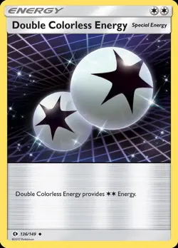 Pokemon Double Colorless Energy (136/207) Sun & Moon LP REVERSE HOLO - Image 1