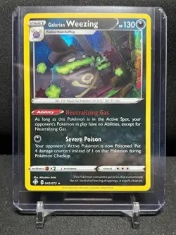 Galarian Weezing 042/072 Holo Rare Pokemon 2021 Shining Fates NM - Image 1