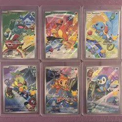 Pokemon TCG First Partner Illustration Collection Kanto Sinnoh Series 1 Set of 6 - Image 1