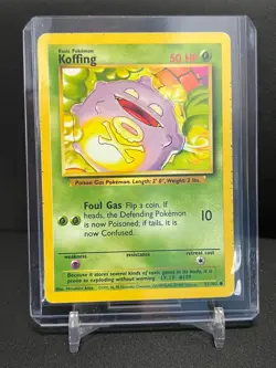 Koffing 51/102 Common Pokemon 1999 Unlimited Base Set HP - Image 1