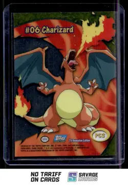 2000 Pokemon Topps TV Animation Clear Charizard #PC3 - Image 2