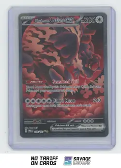 2025 Pokemon Scarlet & Violet Prismatic Evolutions Holo Bloodmoon Ursaluna ex - Image 1