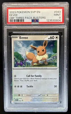 2023-25 Pokemon SV Black Star Promos - SVP EN Eevee #043 PSA 9 - Image 1