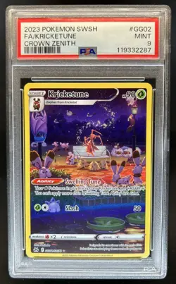 2023 Pokemon SWSH Crown Zenith Kricketune Galarian Gallery #GG02/GG70 PSA 9 - Image 1