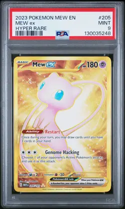 2023 POKEMON MEW EN-151 HYPER RARE #205 MEW EX PSA 9 - Image 1