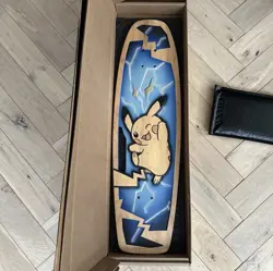Pokemon Center X Bear Walker Pikachu Skateboard Wood Boxed Rare Collectible - Image 1
