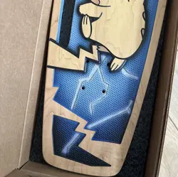 Pokemon Center X Bear Walker Pikachu Skateboard Wood Boxed Rare Collectible - Image 2