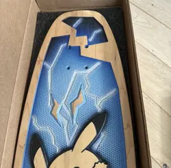 Pokemon Center X Bear Walker Pikachu Skateboard Wood Boxed Rare Collectible - Image 3